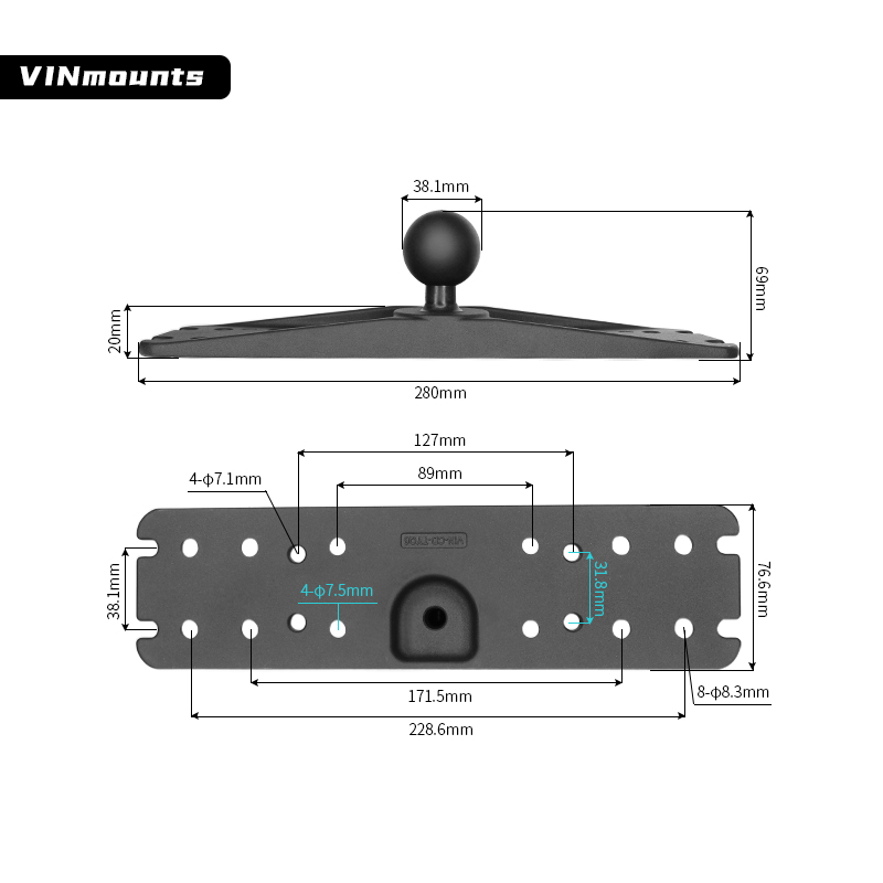 Aluminum Fish Finder Mount wit - Fish Finder Mount 评论和价格